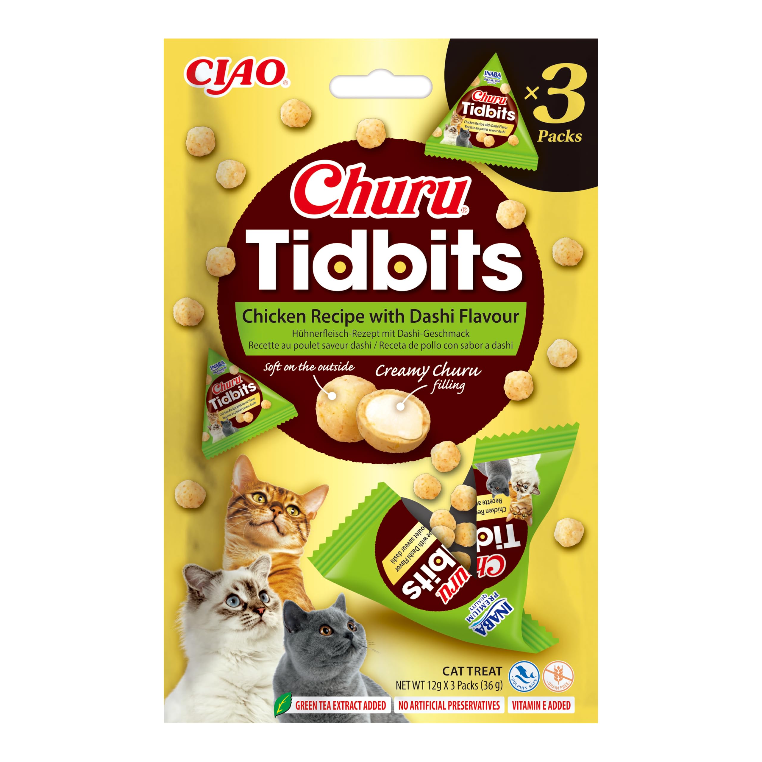 inaba-churu-tidbits-bouch-e-chat-poulet-dashi-36g-riche-en-eau image 1