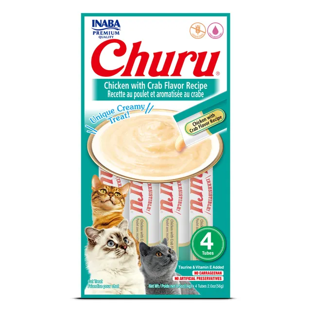 inaba-churu-friandise-chat-liquide-poulet-crabe-50g image 1