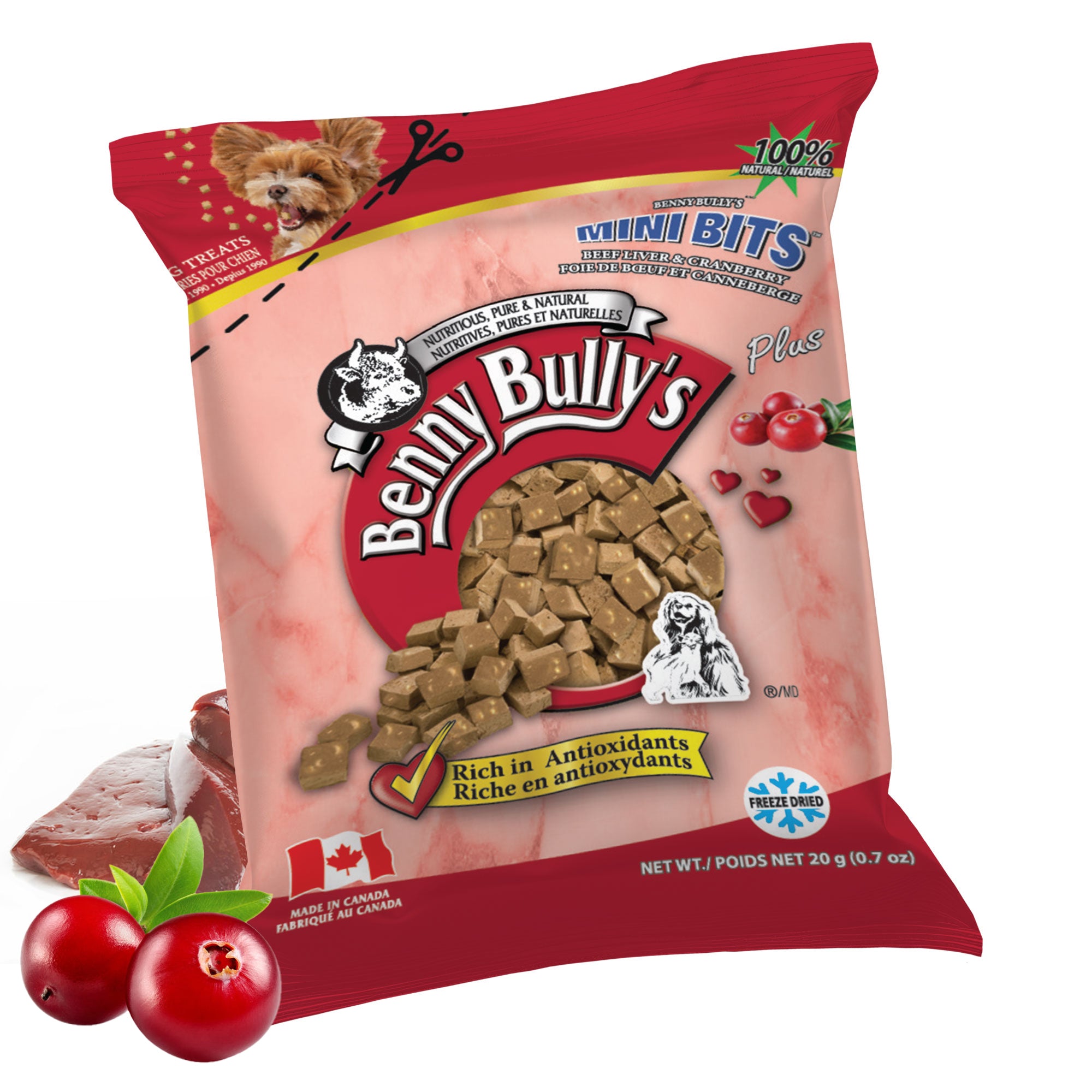 benny-bully-s-mini-bits-foie-b-uf-canneberge-friandise-chien image 2