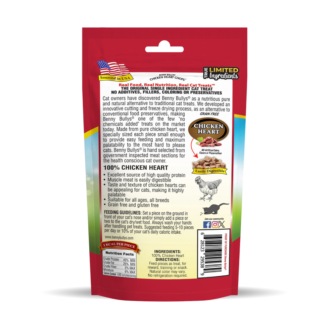 benny-bully-s-chicken-heart-chops-friandise-chat-c-ur-poulet-lyophilis image 2
