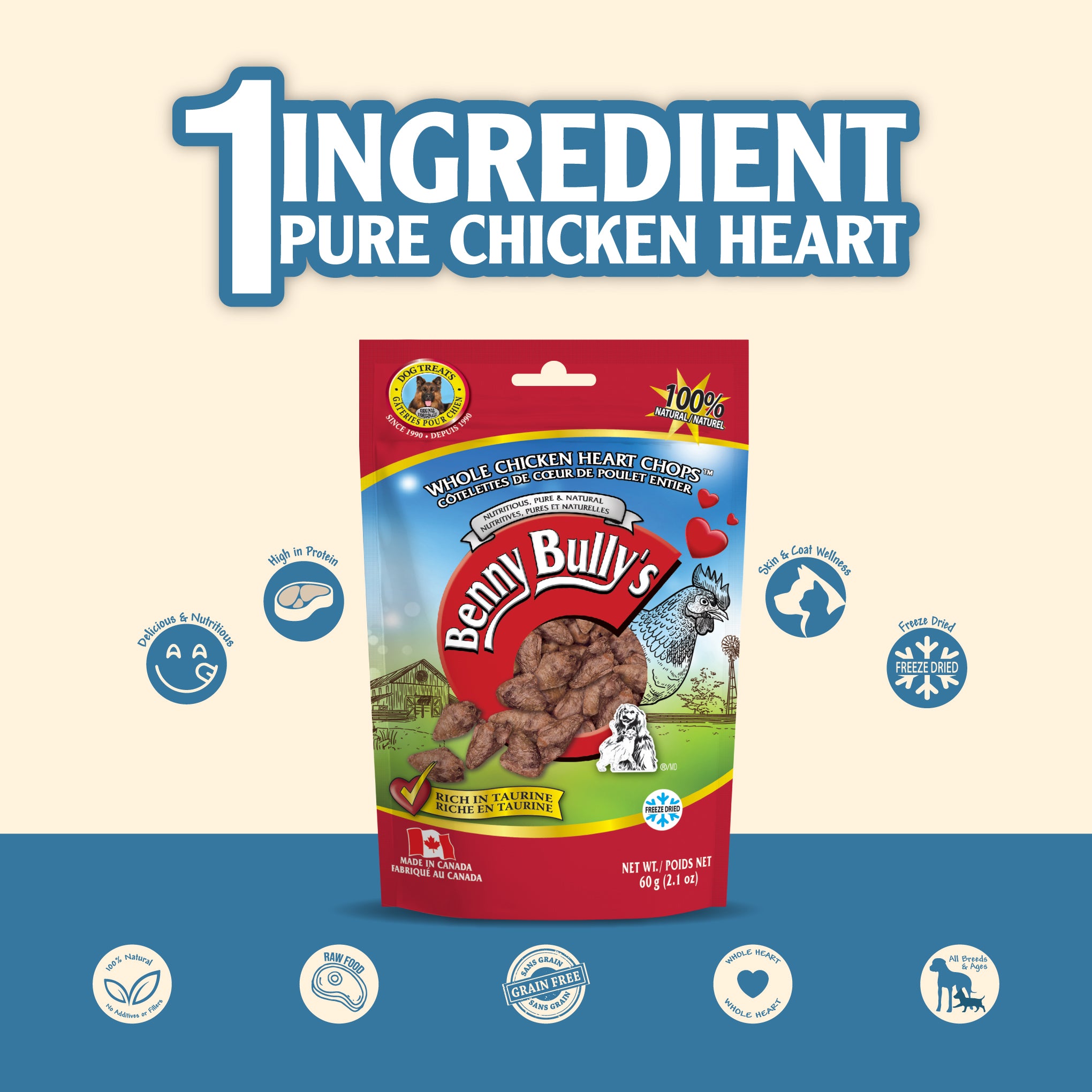 benny-bully-s-chicken-heart-chops-friandise-chien-c-ur-poulet-lyophilis image 3