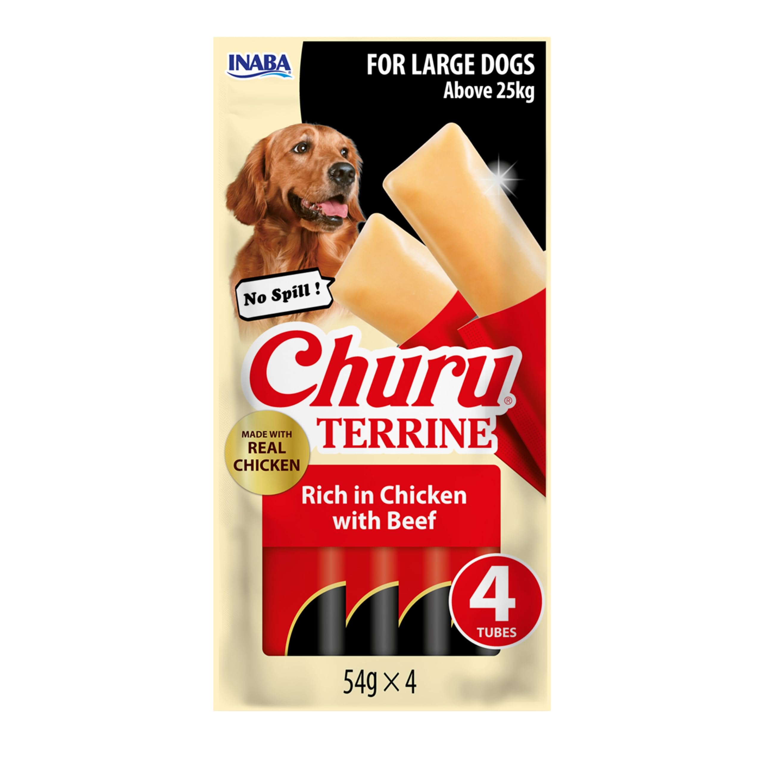 inaba-churu-terrine-friandise-chien-poulet-b-uf-4x56g-grand image 1