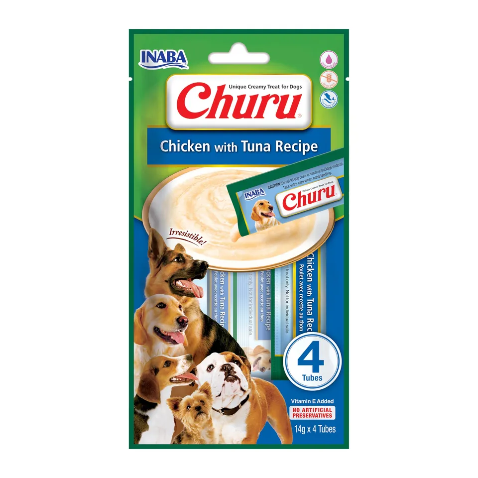 inaba-churu-dog-pur-e-poulet-thon-4x14g-friandise image 1