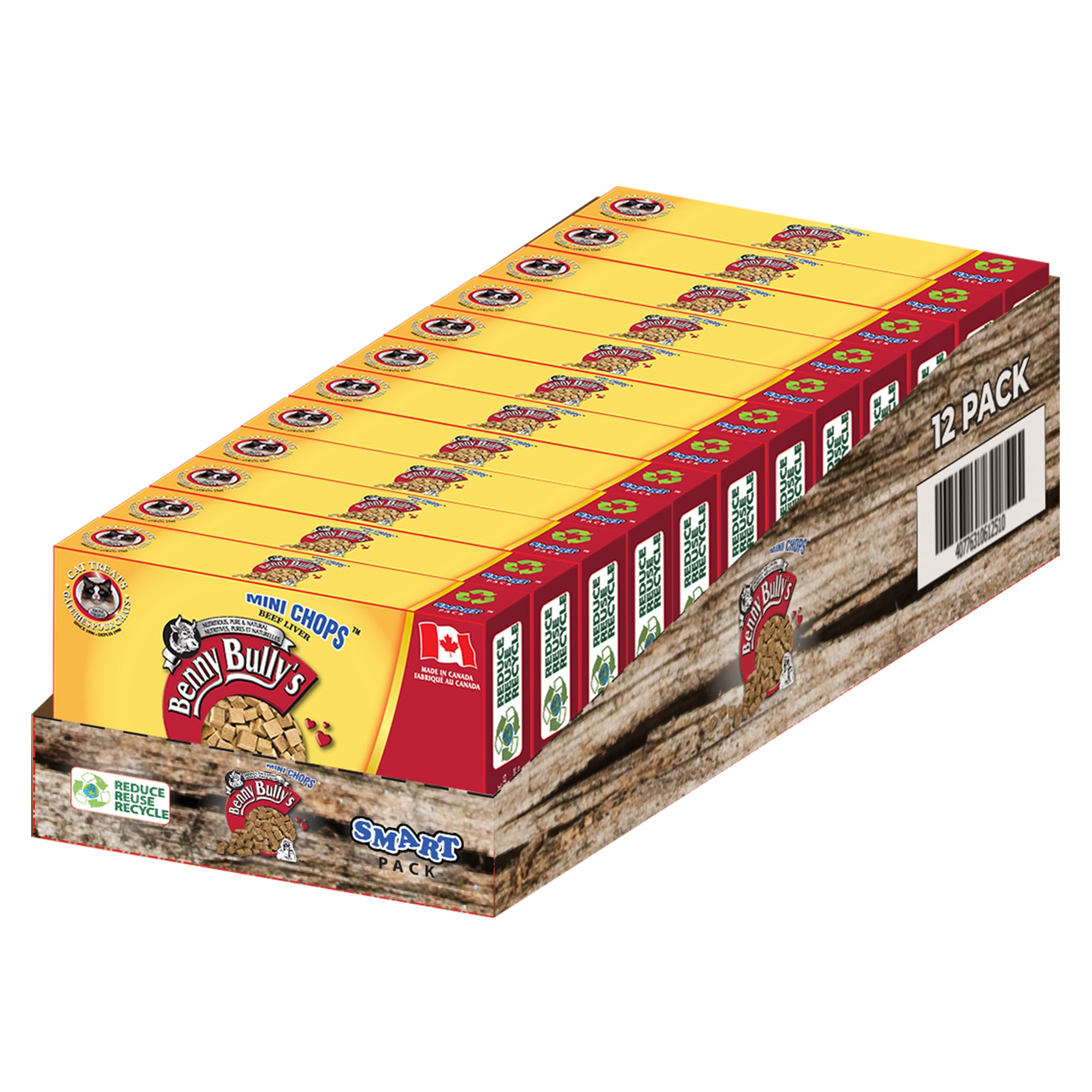 benny-bullys-mini-chops-foie-b-uf-friandise-chat-lot-12-pur image 1