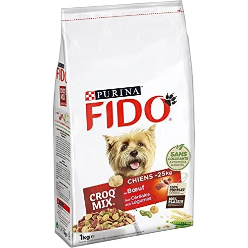 fido-croq-mix-croquettes-chien-adulte-b-uf-1-kg-lot-de-4 image 1