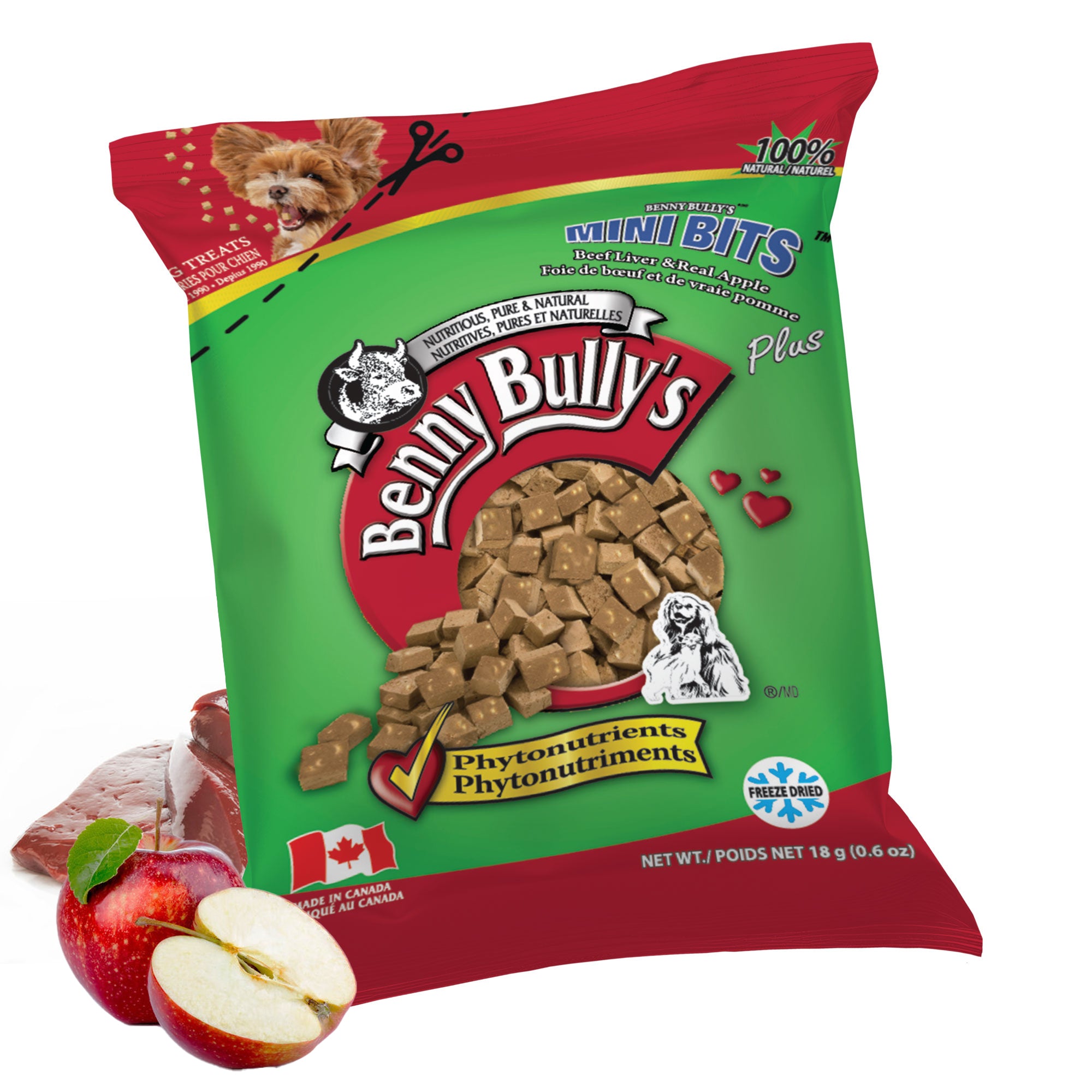 benny-bully-s-mini-bits-friandise-chien-foie-de-b-uf-pomme image 2