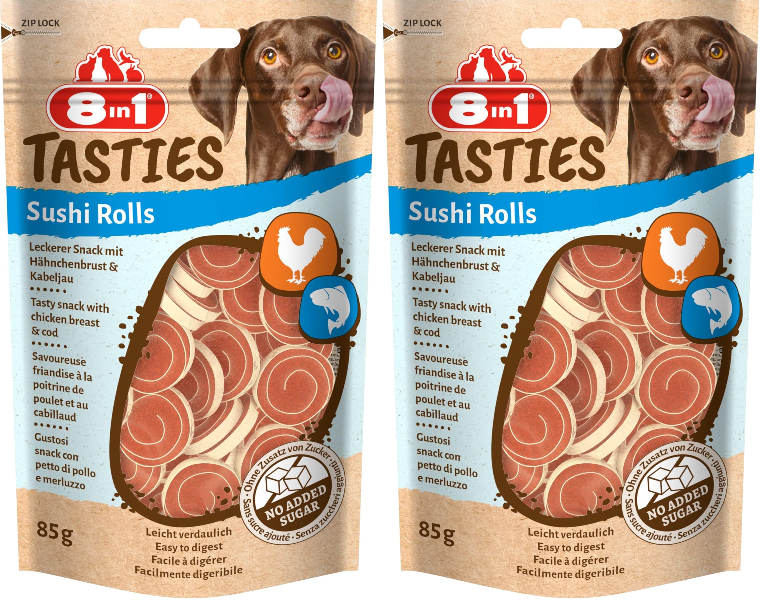 8in1-tasties-sushi-friandise-chien-poulet-morue-85g-prot-ines image 2