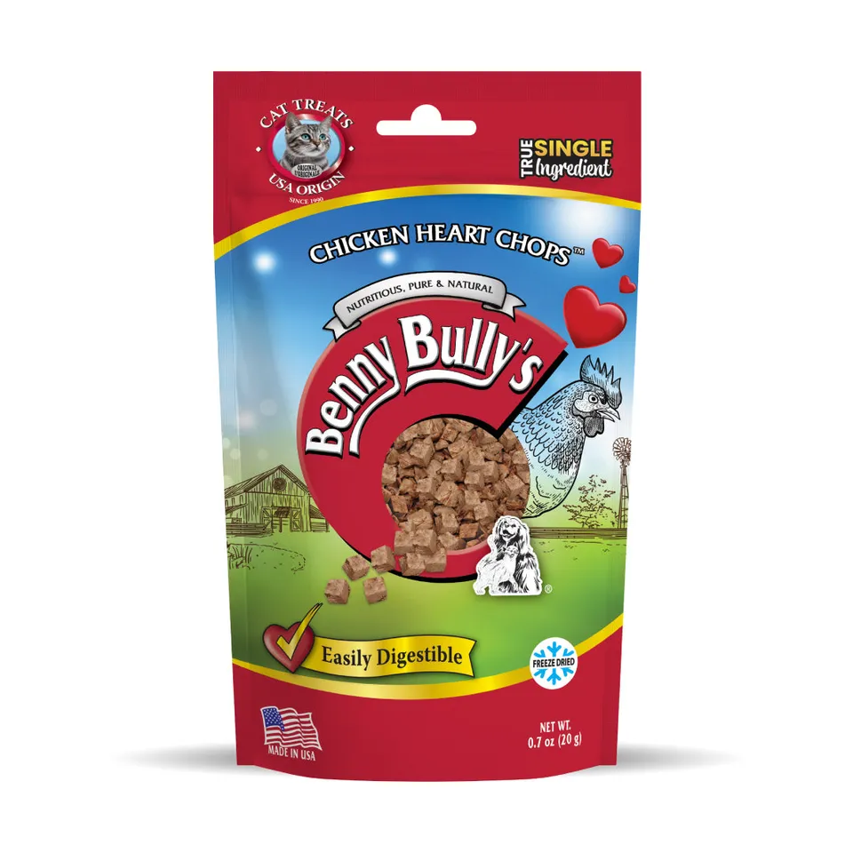 benny-bully-s-chicken-heart-chops-friandise-chat-c-ur-poulet-lyophilis image 1