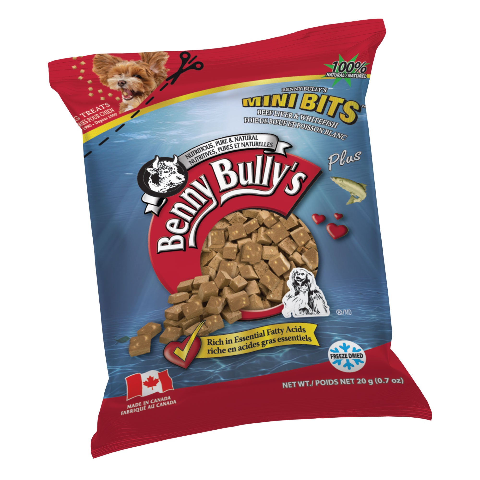 benny-bully-s-mini-bits-friandise-chien-foie-de-b-uf-poisson image 1