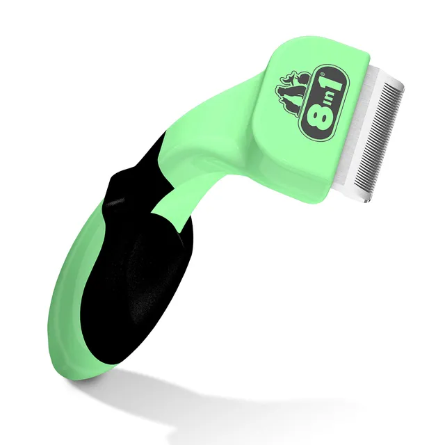 8in1-perfect-coat-brosse-chien-sous-poil-petit-chien-verte image 1