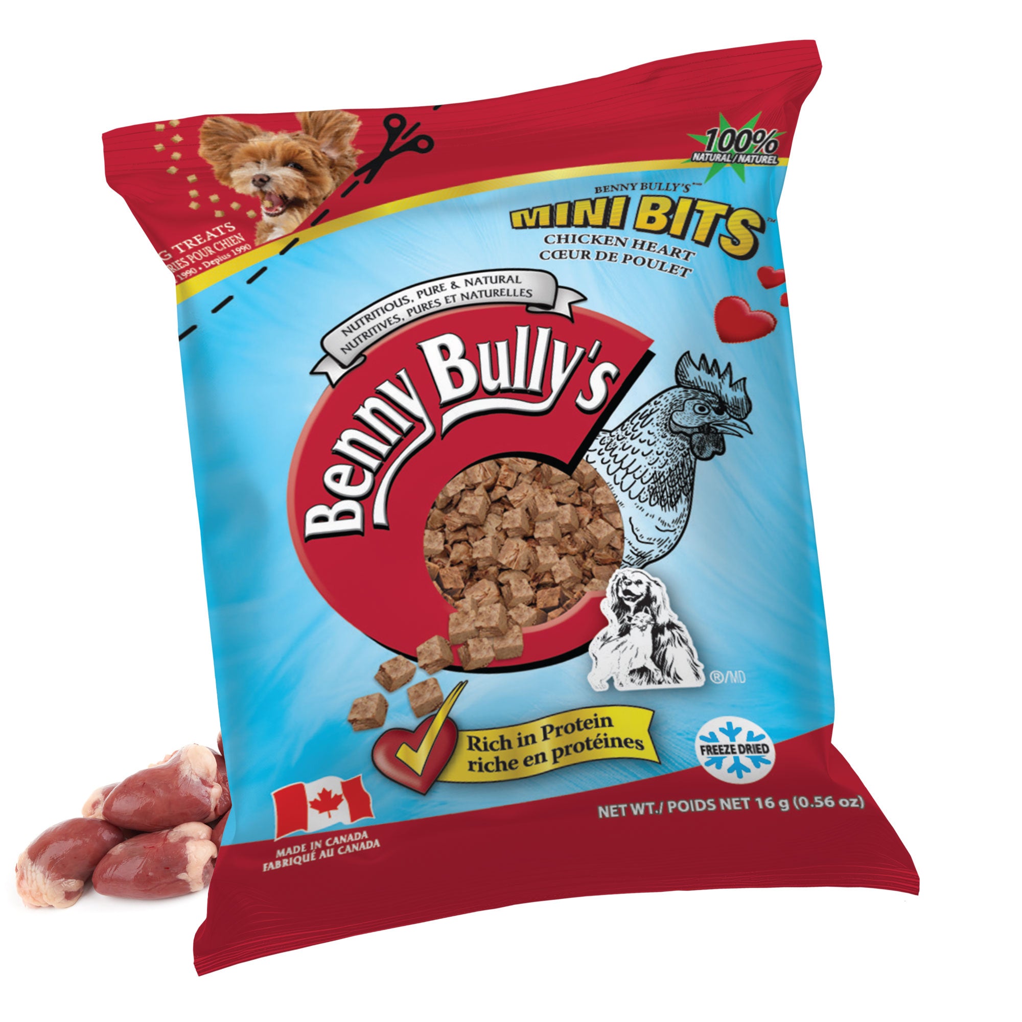 benny-bully-s-mini-bits-c-ur-de-poulet-friandise-chien-pillow-pack image 2
