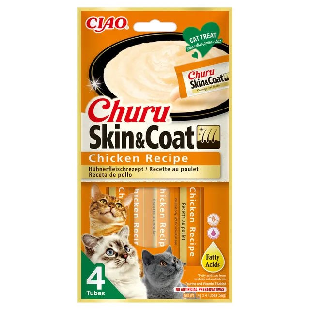 inaba-churu-skin-coat-pur-e-chat-poulet-56g image 1