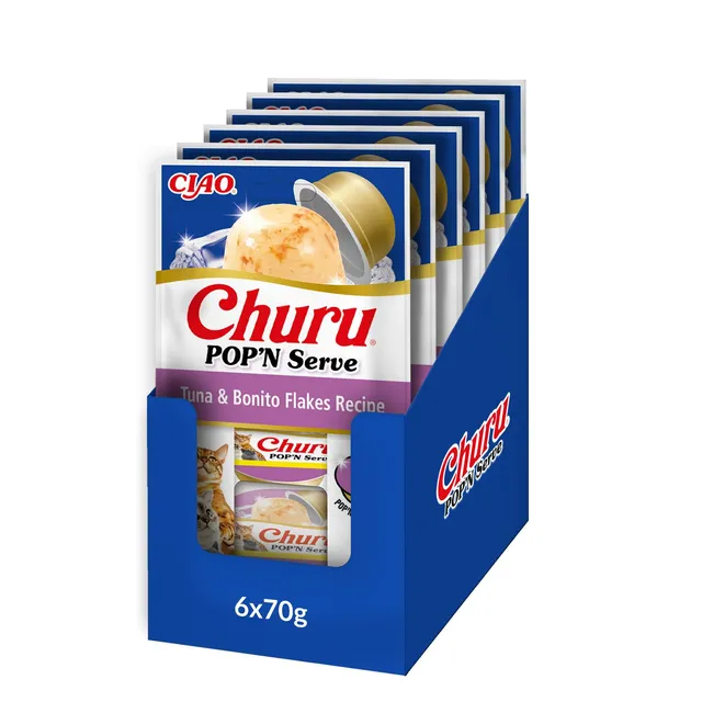 inaba-churu-pop-n-serve-friandise-chat-thon-bonite-12x35g image 1