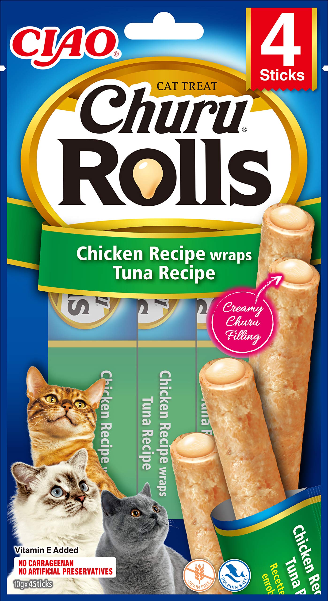 inaba-churu-rolls-b-tonnet-poulet-4x10g-friandise-chat image 4