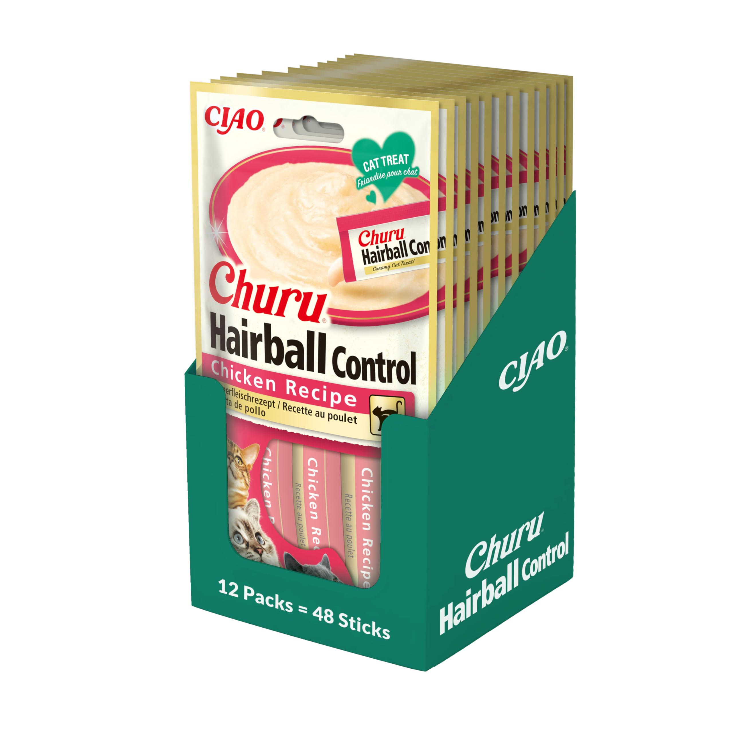 inaba-churu-hairball-pur-e-chat-poulet-48x14g-anti-boules-poils image 1