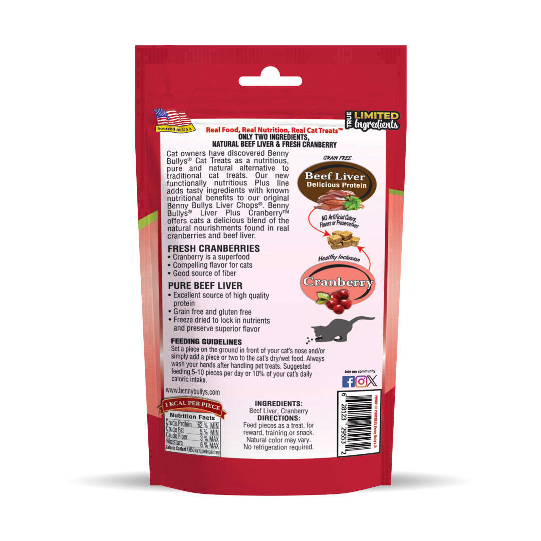 benny-bully-s-liver-plus-foie-b-uf-canneberge-friandise-chat-2 image 2