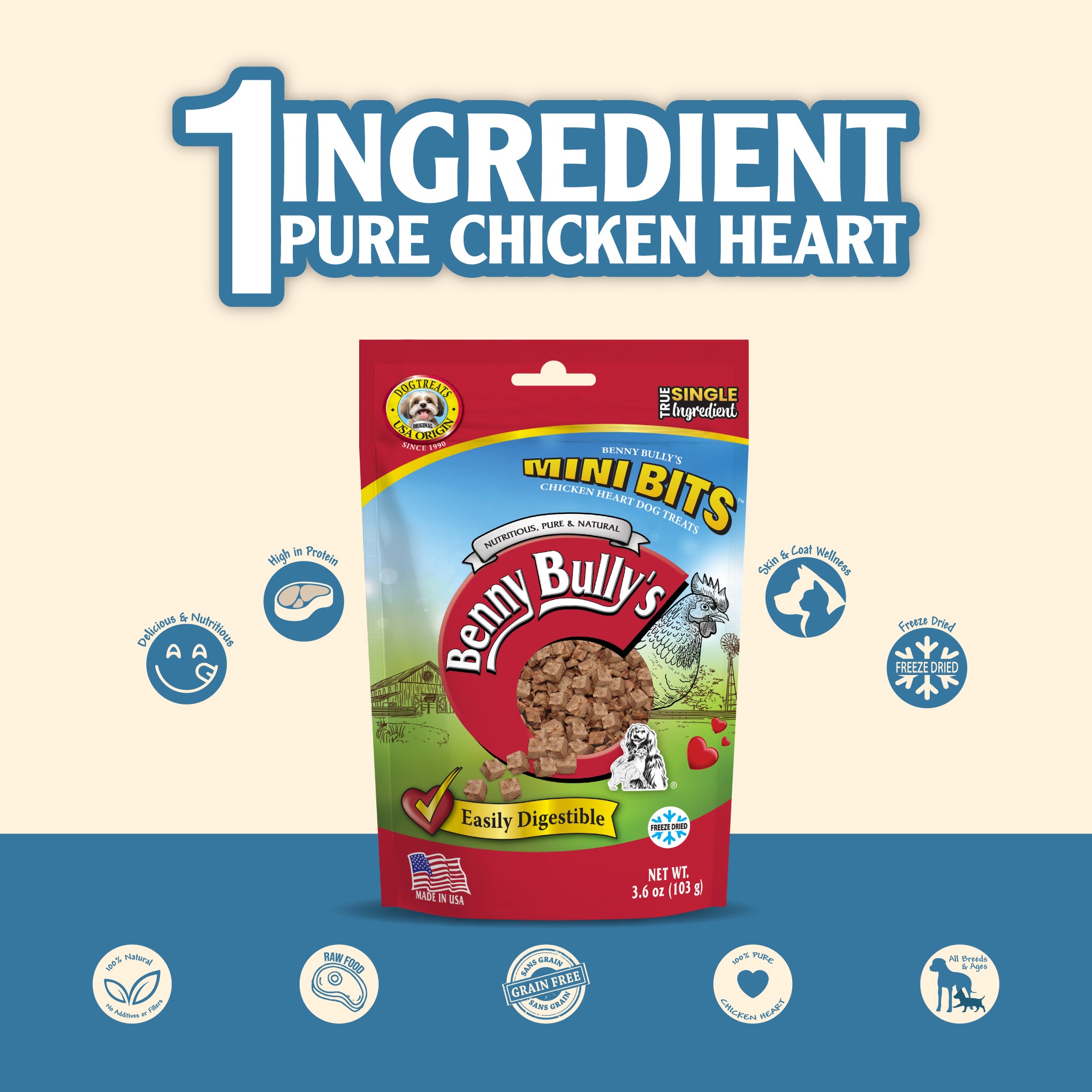 benny-bully-s-mini-bits-c-ur-de-poulet-friandise-chien-3-6-oz image 3