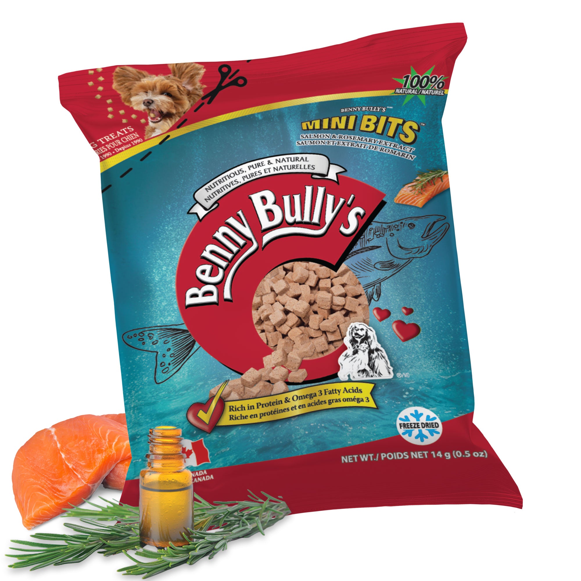 benny-bully-s-mini-bits-saumon-friandise-chien-om-ga-3 image 2