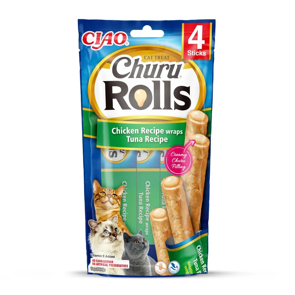 inaba-churu-rolls-friandise-chat-thon-poulet-4x10g image 1