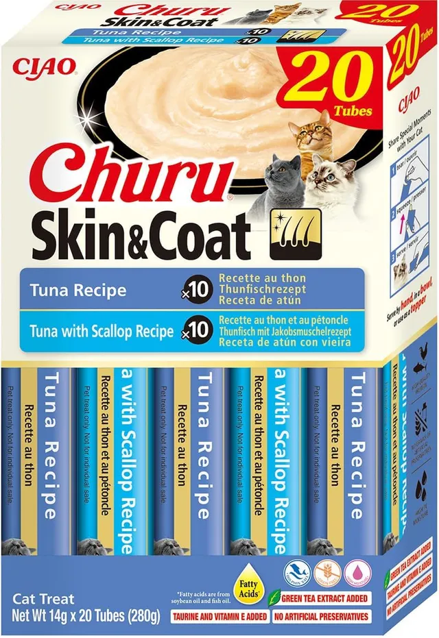 inaba-churu-skin-coat-cr-me-chat-thon-20-x-14-g-pelage image 1