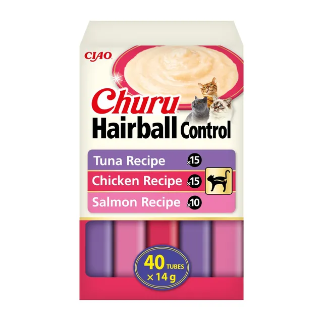 inaba-churu-hairball-control-pur-e-chat-mix-40x14g-anti-boules image 1
