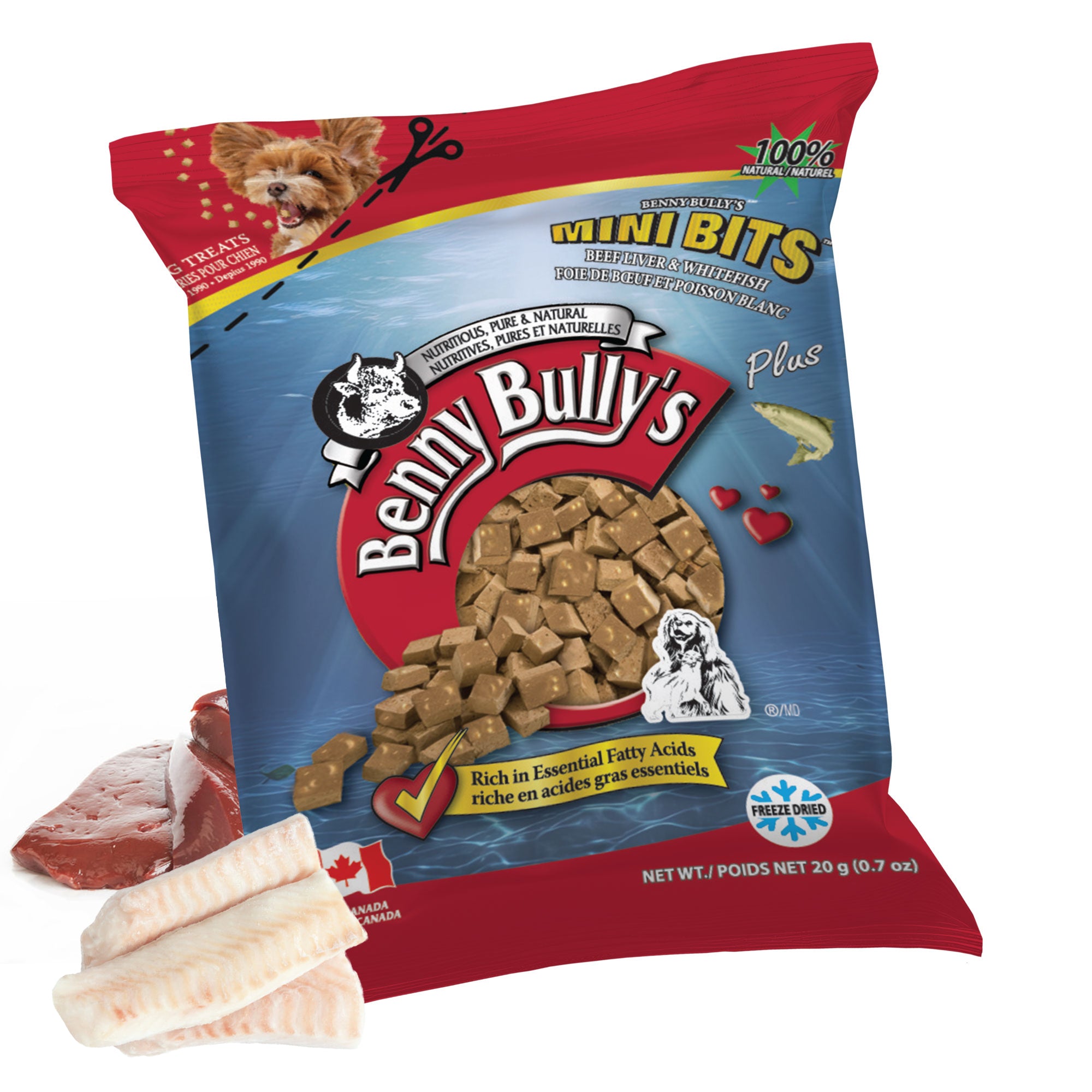 benny-bully-s-mini-bits-friandise-chien-foie-de-b-uf-poisson image 2