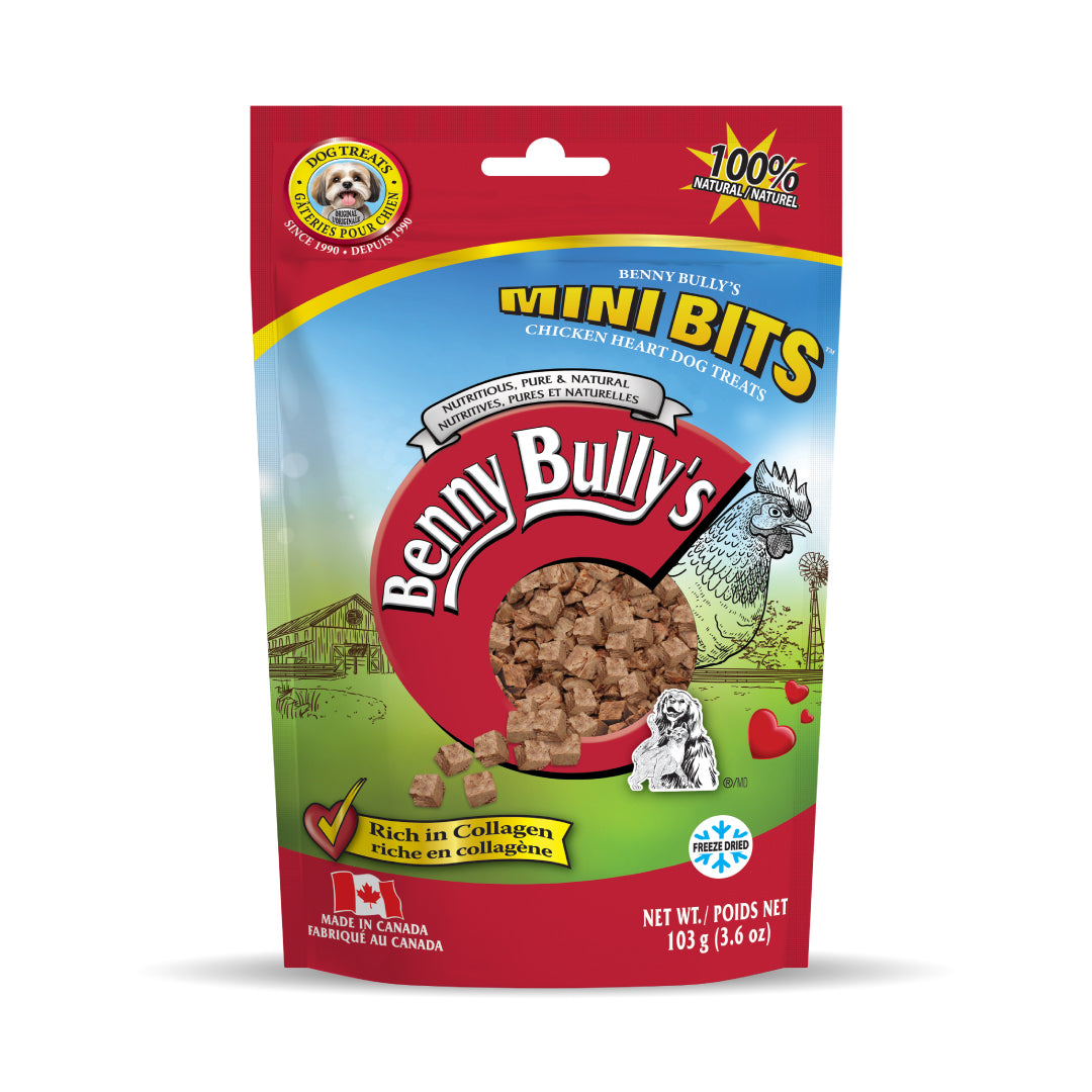 benny-bully-s-mini-bits-chicken-heart-friandise-chien-103-g-c-ur-poulet image 1