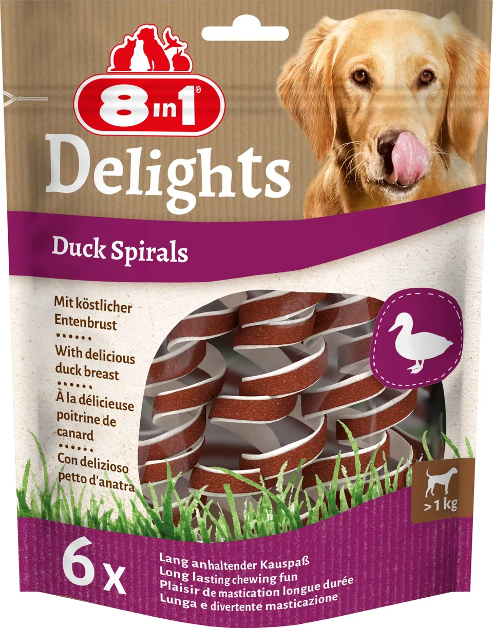 8in1-delights-duck-spirals-canard-chien-6-pcs image 1