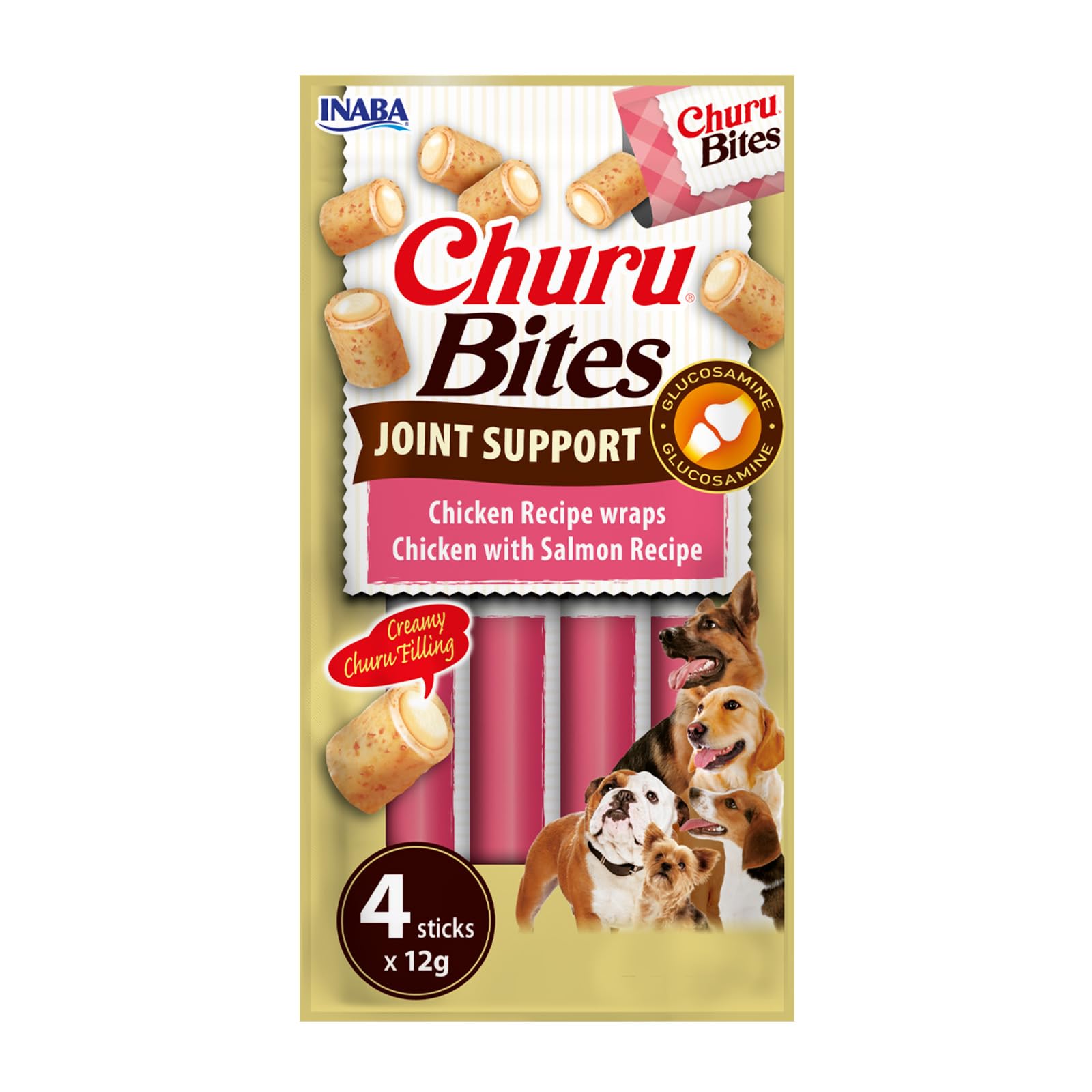 inaba-churu-bites-joint-support-friandise-chien-poulet-glucosamine-4x12g image 4