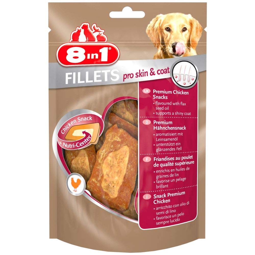 8in1-fillets-pro-skin-coat-friandise-chien-poulet-80g-pelage image 1