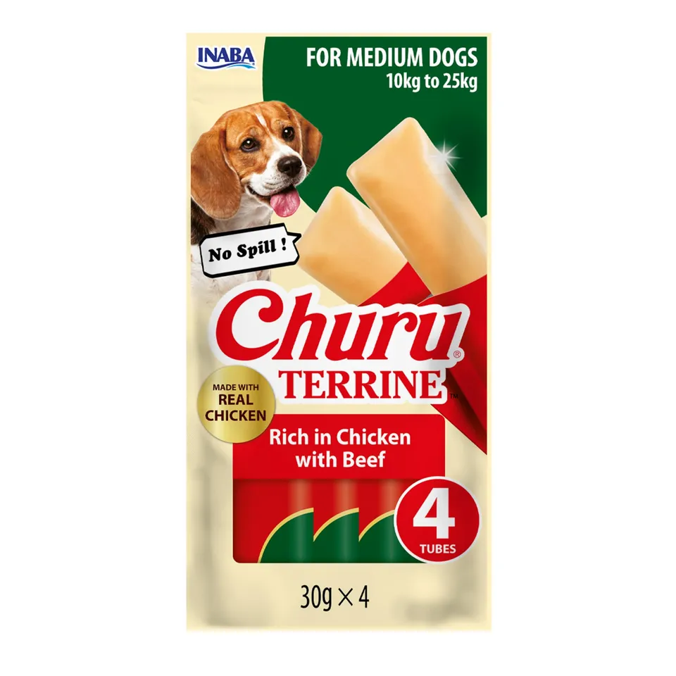 inaba-churu-terrine-friandise-chien-poulet-b-uf-4x30g-moyen image 1
